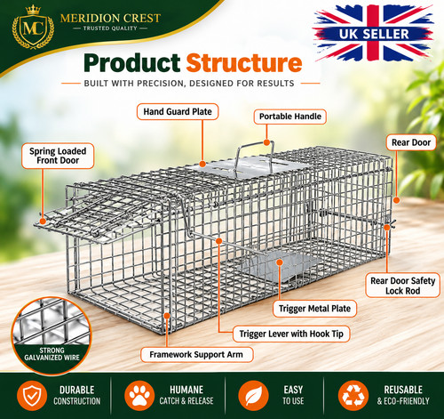 Humane live animal - trap, cage